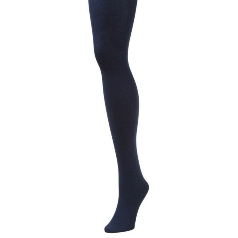 Cotton Tights Medium Navy Blue B.ella Erika Opaque Footed Hosiery NEW Fall Dress